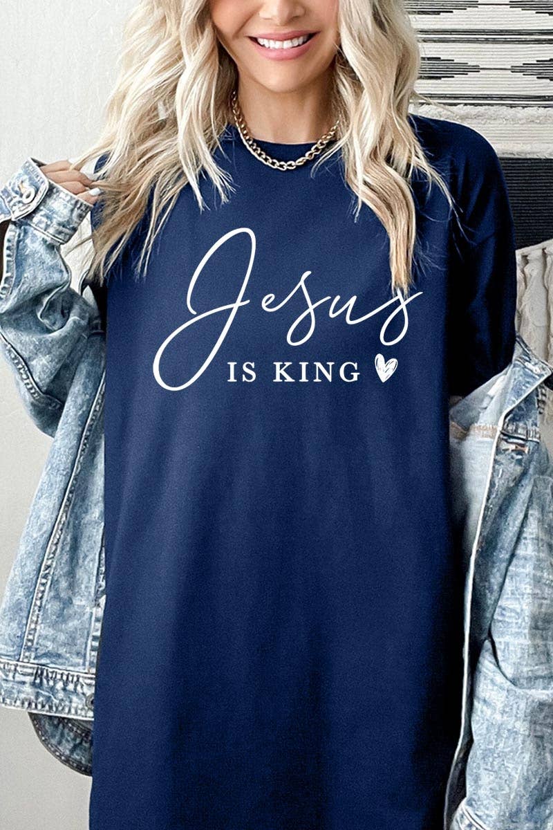Jesus is King Graphic Heavy Cotton Tee
