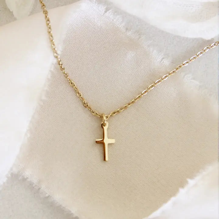 Delicate Cross Necklace, 1 Corinthains 1:18