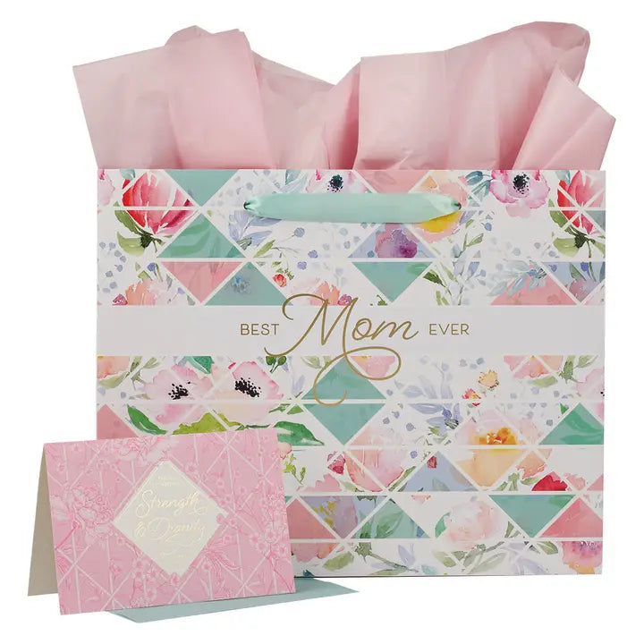 Best Mom Ever Pastel Gift Bag