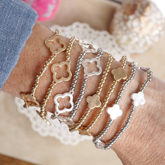 Clover and Tiny Beads Bracelets 0137