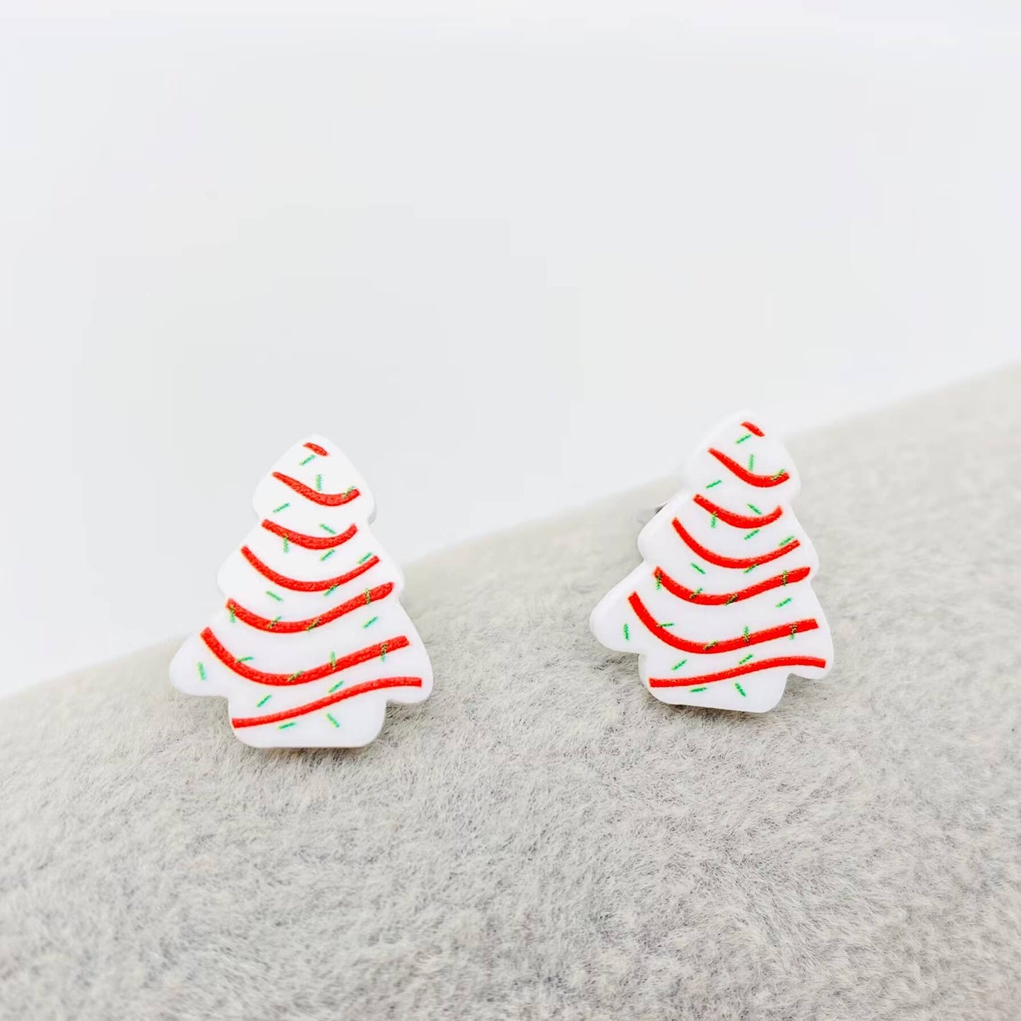 Acrylic Christmas Tree Ear Studs