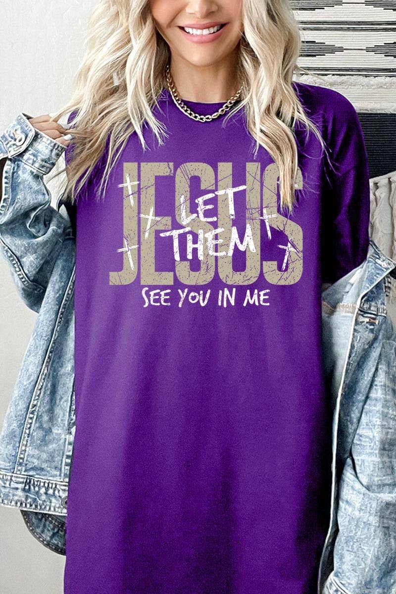 Let Them See You in Me Jesus Graphic Heavy Cotton Tee