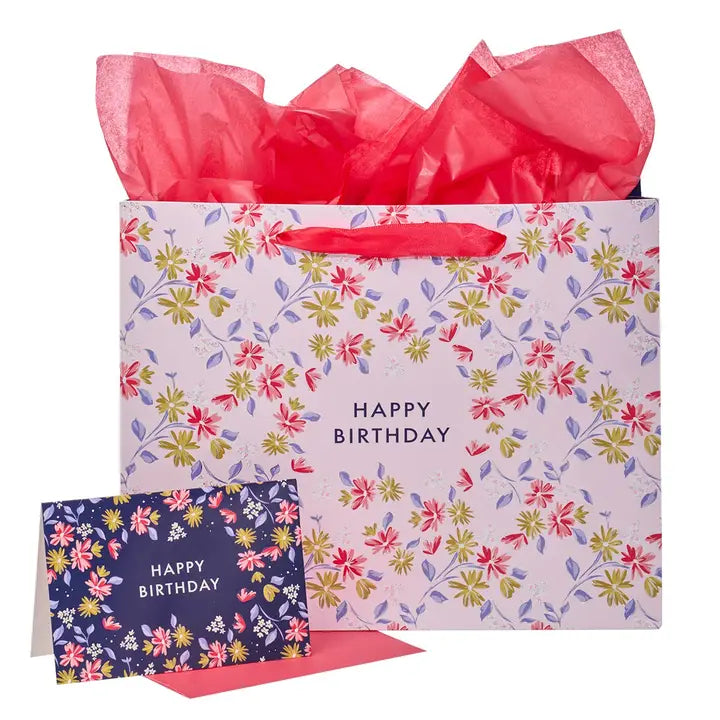 Happy Birthday Pink Gift Bag