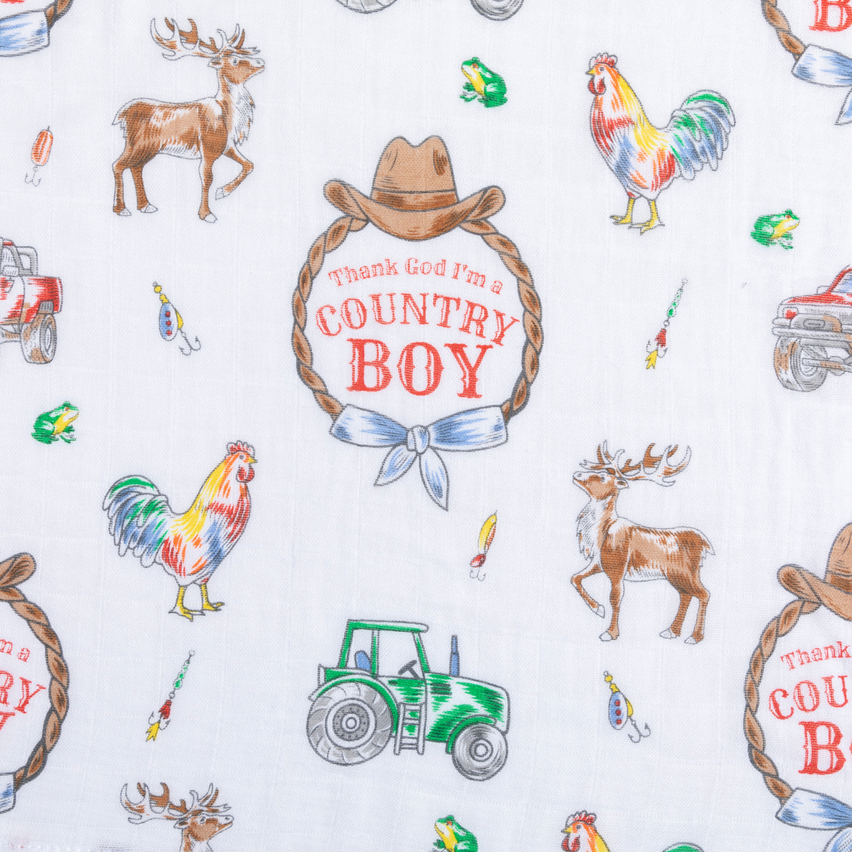 Country Boy 2 in 1 Burp Cloth and Bib Combo