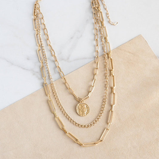 Coin Pendant Chain Necklace