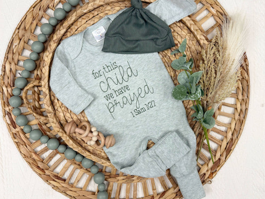 For This Child We Have Prayed Romper