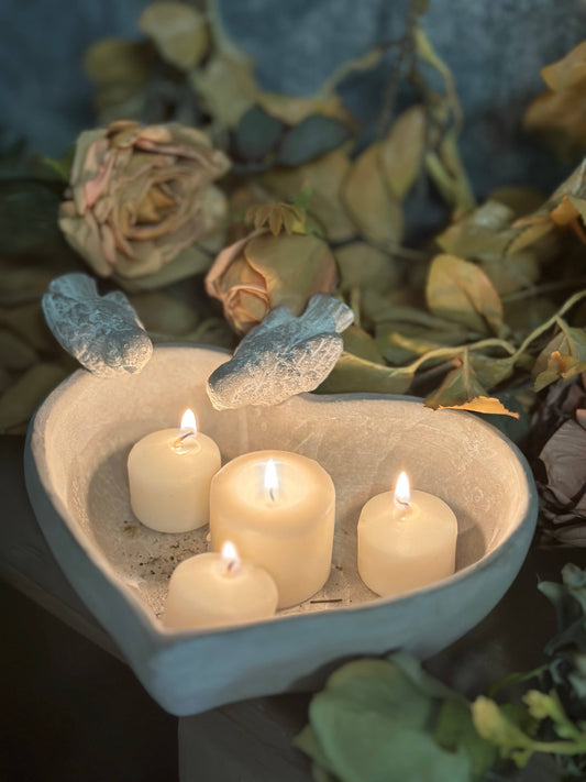 Cement Heart Planter/ Bird Feeder