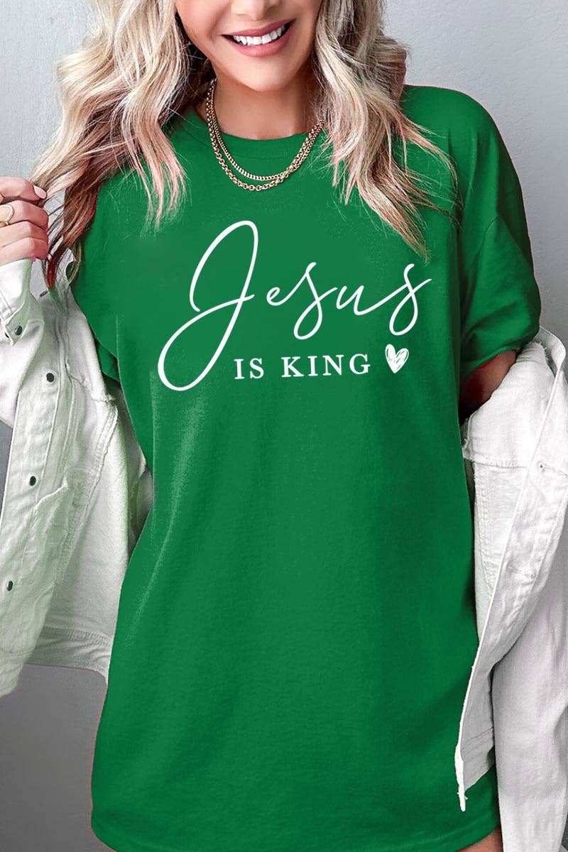Jesus is King Graphic Heavy Cotton Tee