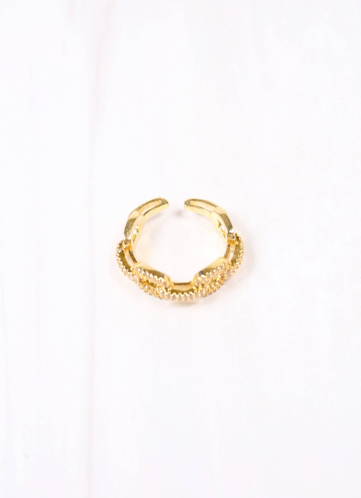 Forbe CZ Link Ring GOLD
