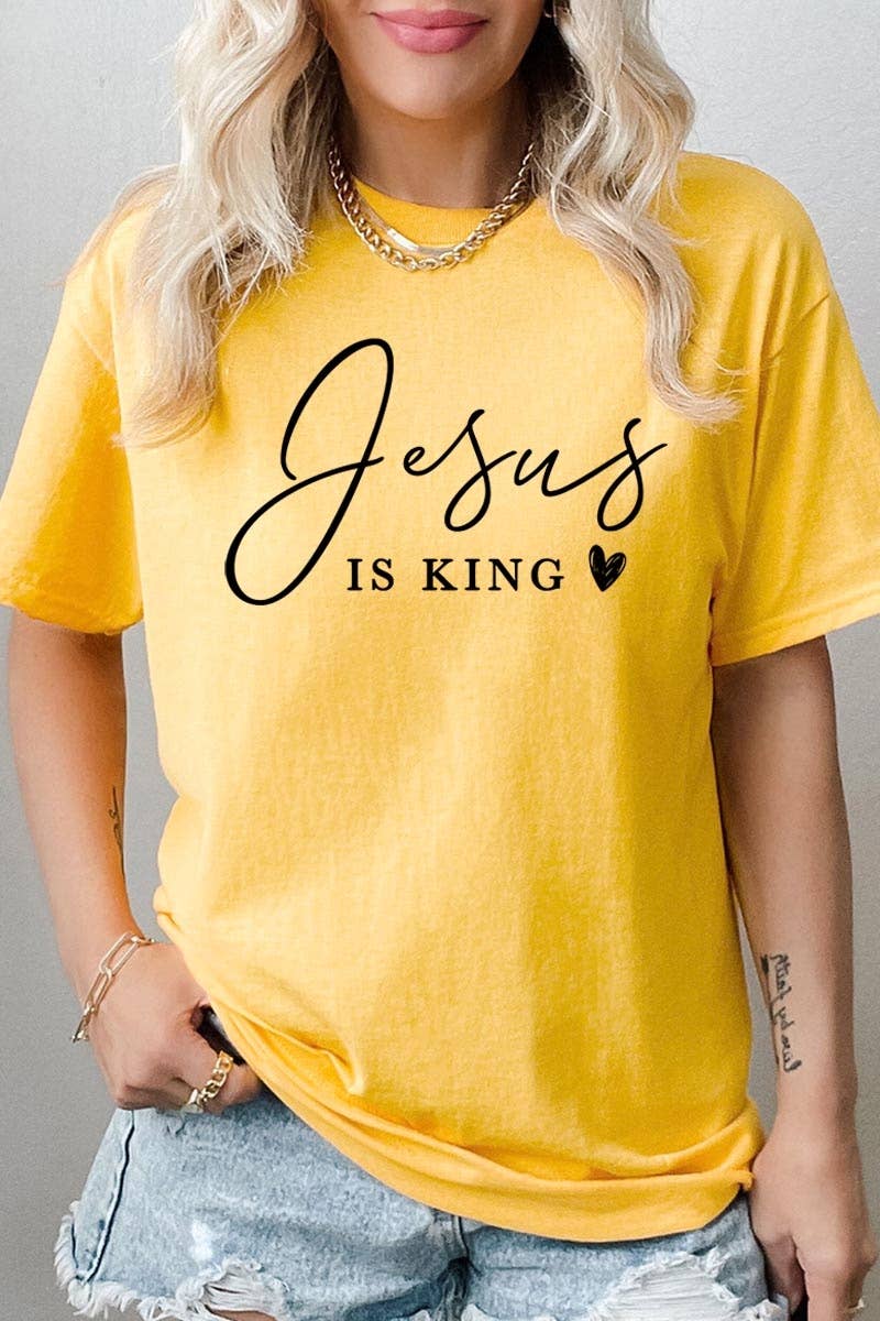 Jesus is King Graphic Heavy Cotton Tee