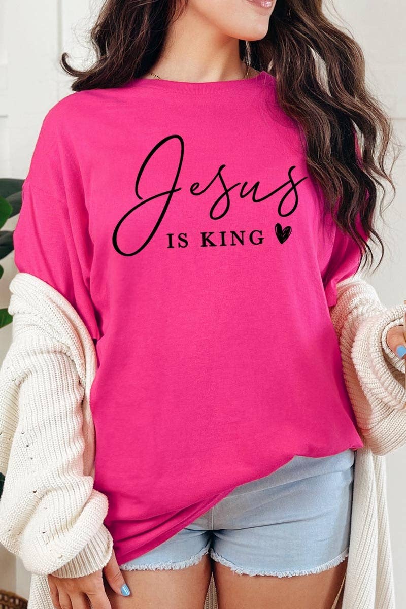 Jesus is King Graphic Heavy Cotton Tee