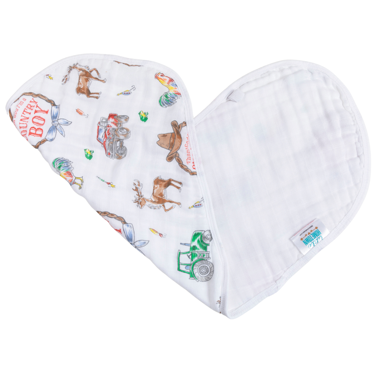 Country Boy 2 in 1 Burp Cloth and Bib Combo