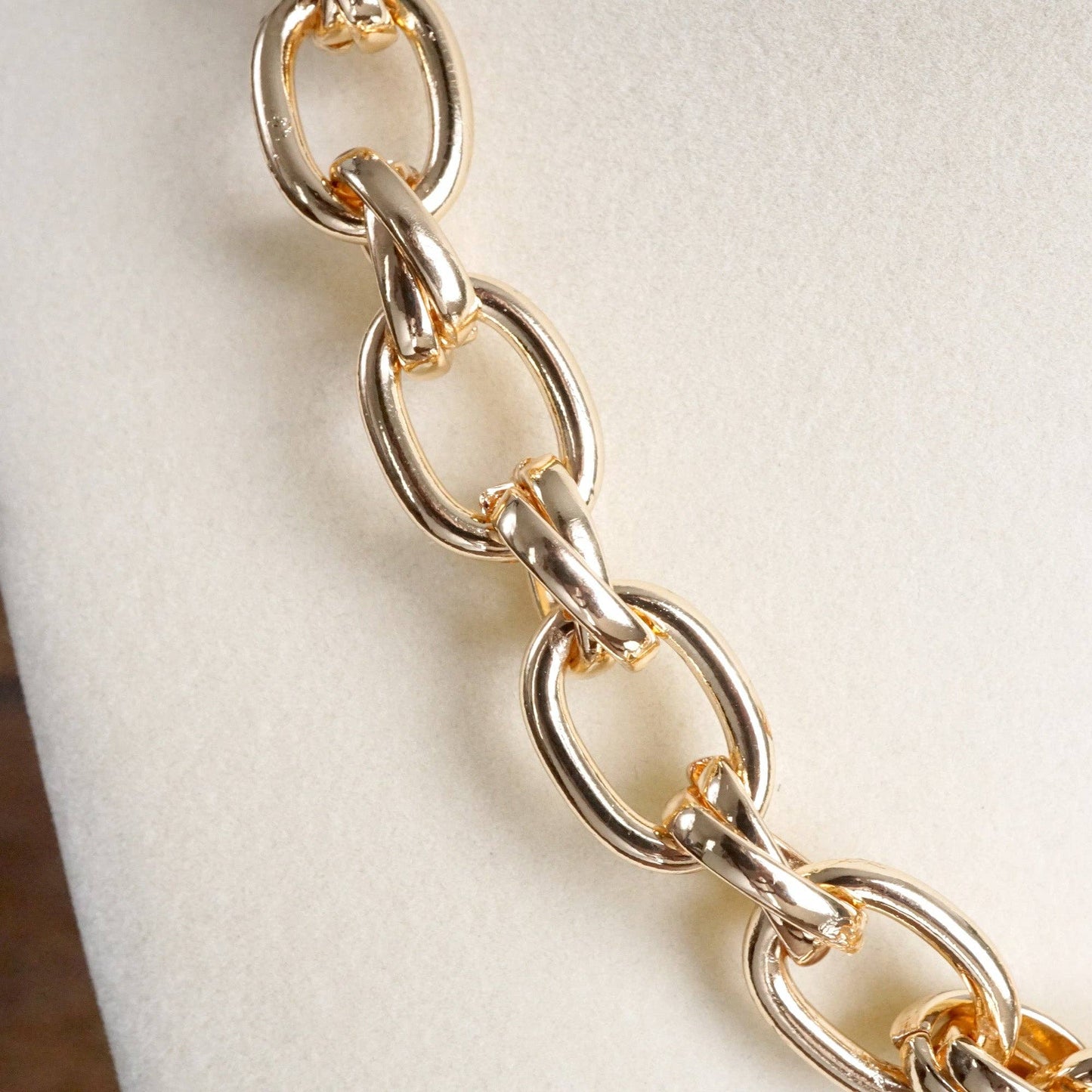 Chunky Cable Chain Necklace in Gold Tone