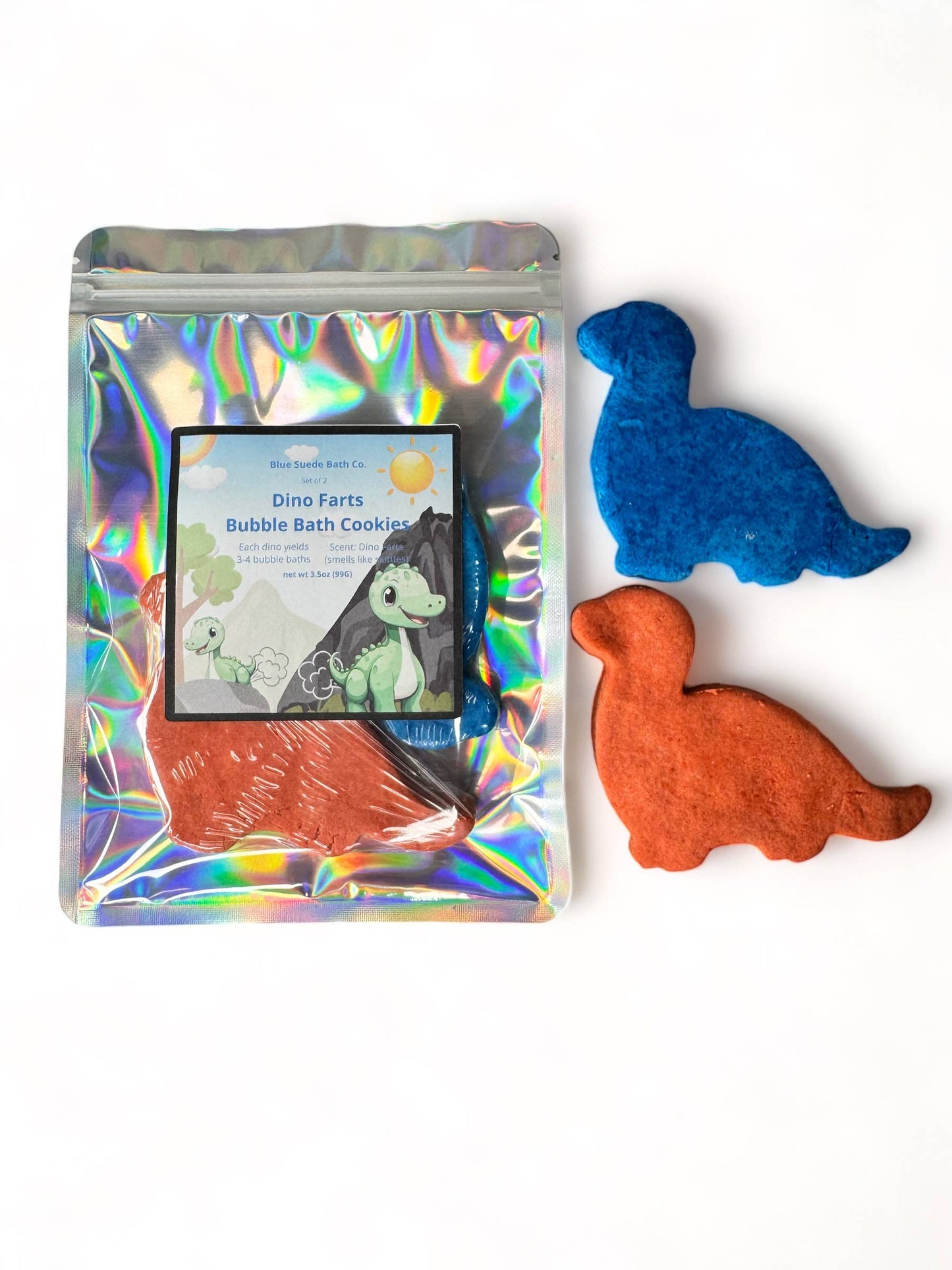 Dino Farts Reusable Bubble Bath Cookies