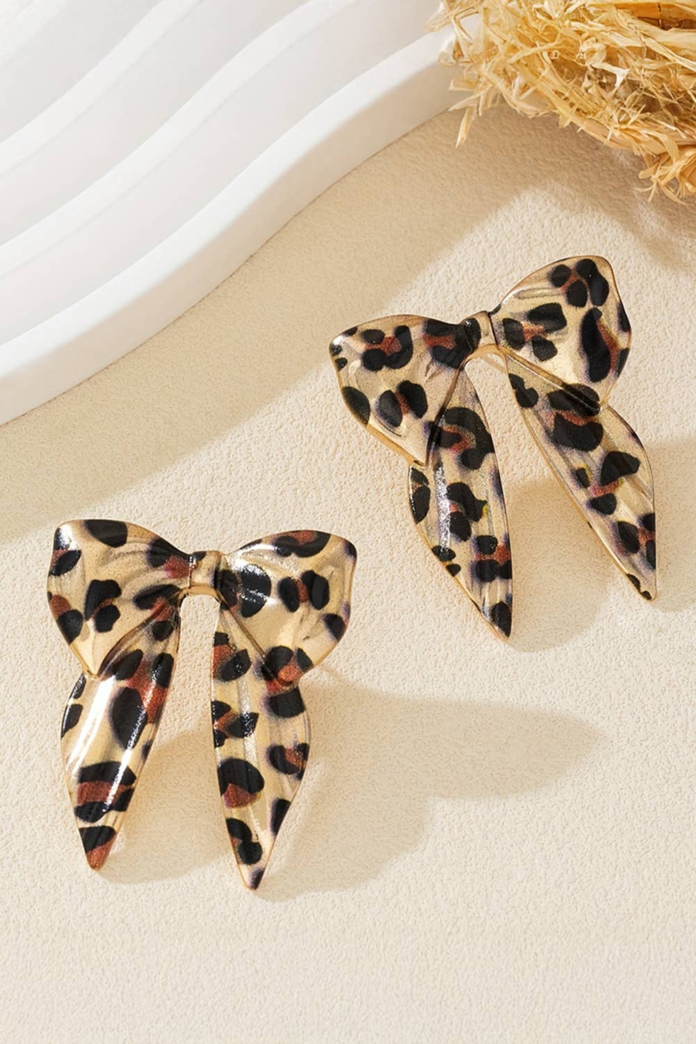 Wild Leopard Bow Knot Earrings
