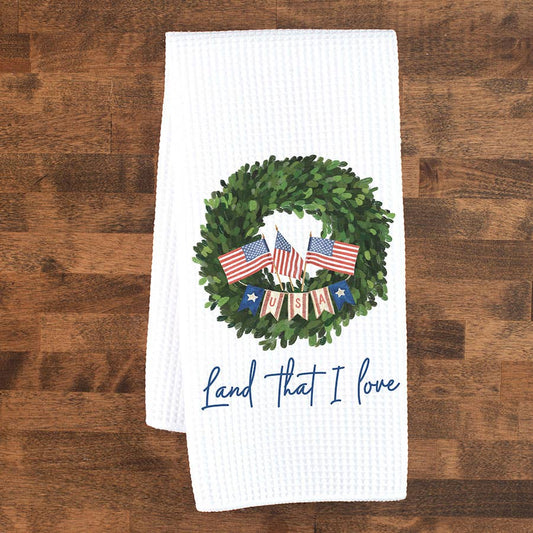 Land That I Love Kitchen Tea Towel