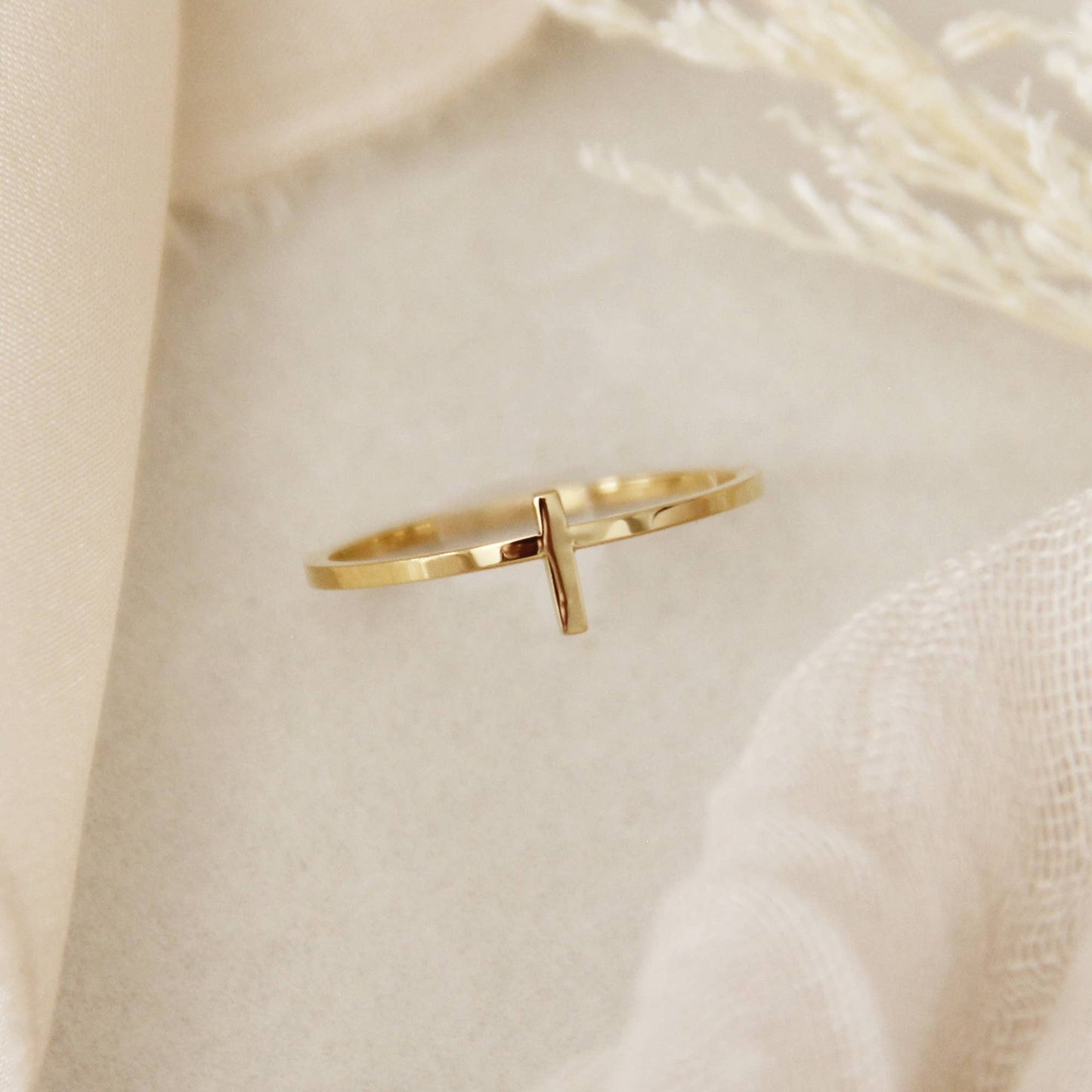 Dainty Cross Ring