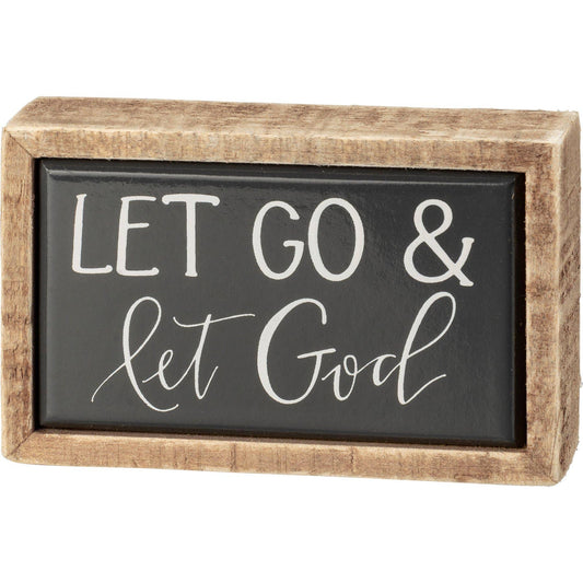 Let Go & Let God Mini Sign