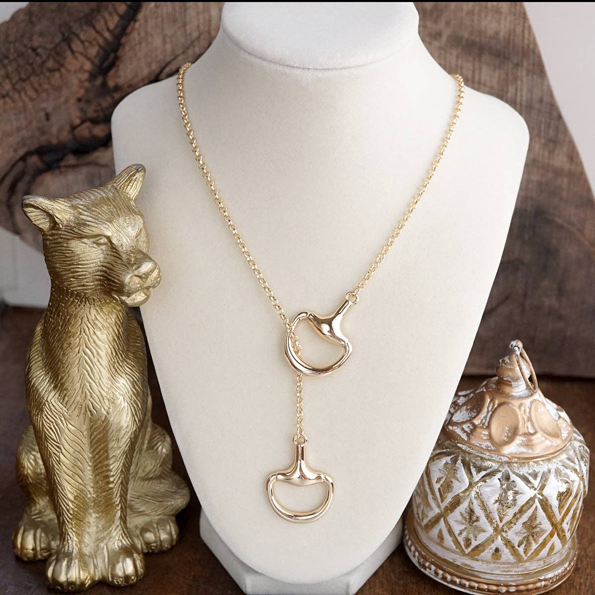 Rider’s Link – Adjustable Horse Bit Lariat Necklace
