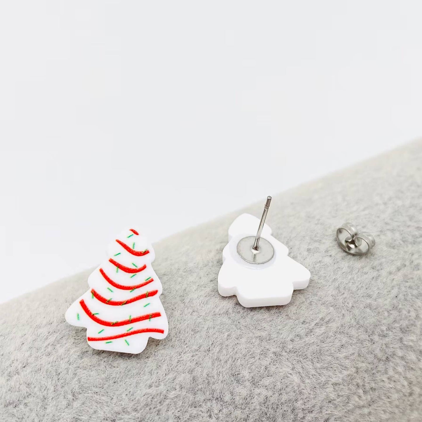 Acrylic Christmas Tree Ear Studs