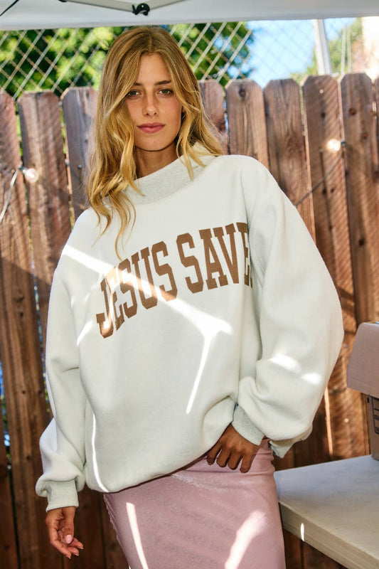CROSS & JESUS SAVES Reversible Sweatshirt