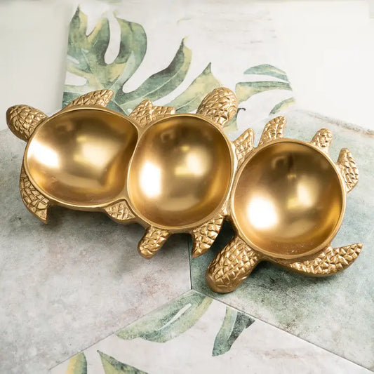 Golden Sea Turtle Tray