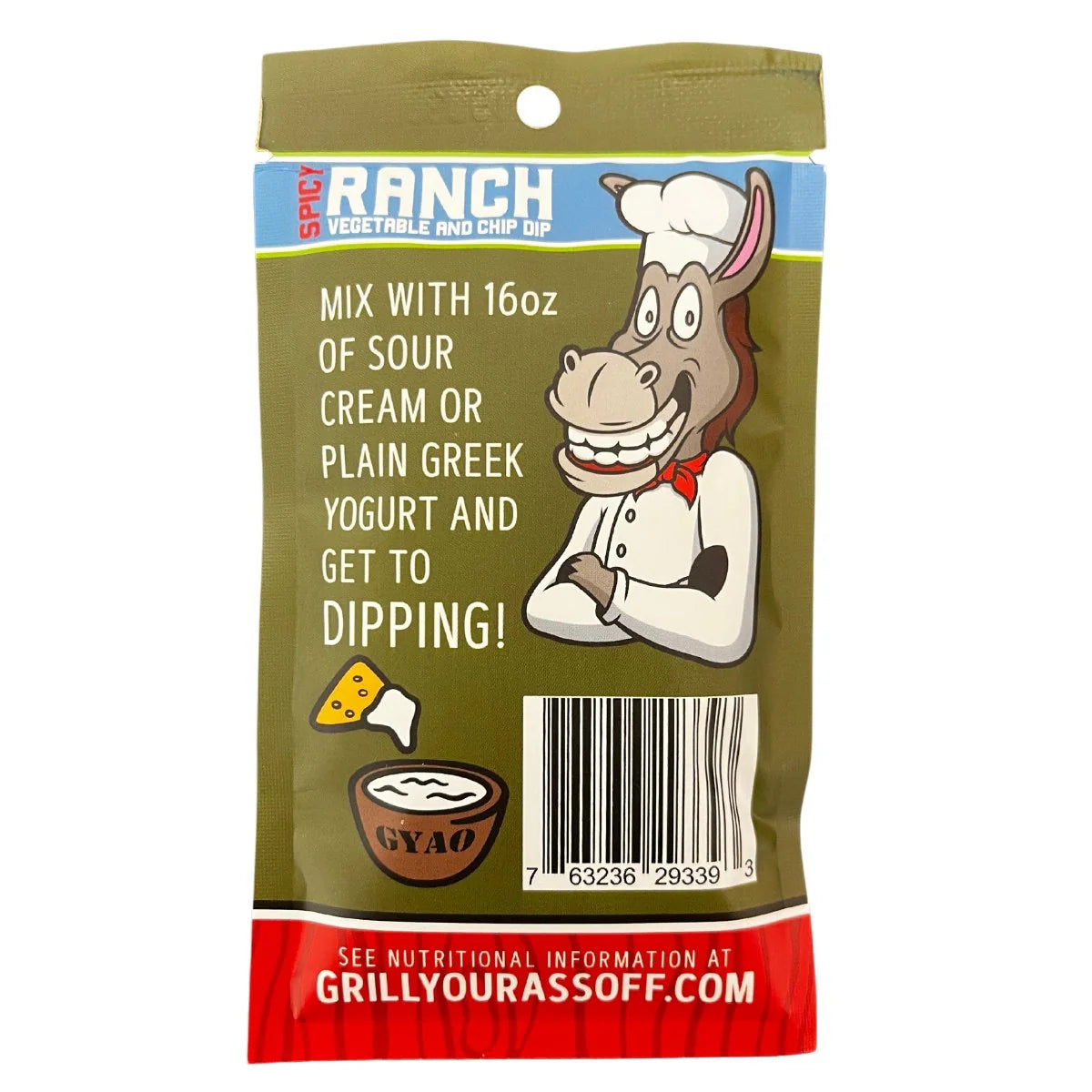 Grill Your Ass Off-Spicy Ranch Veg & Chip Dip